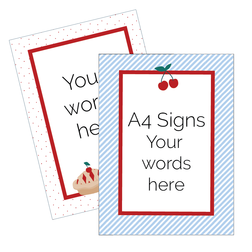 Cherry Themed Clasroom Decor Printable Signs by The Printable Place