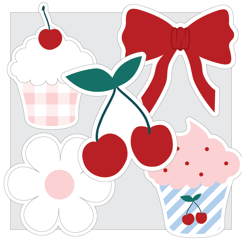 Cherry Themed Printable Accents or clip art for a party