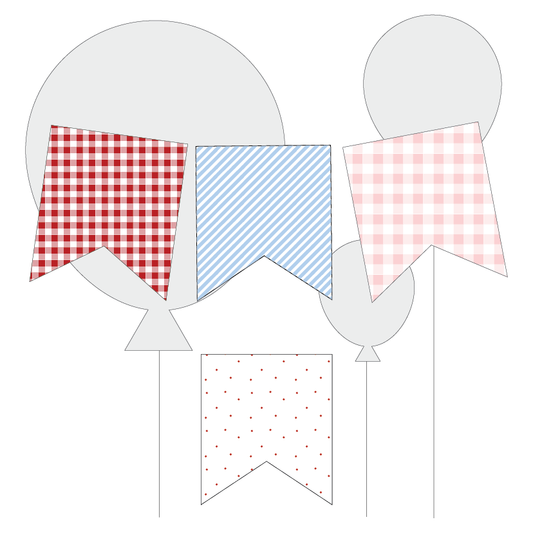 Dovetail bunting flag printables to match our Cherry On Top range.