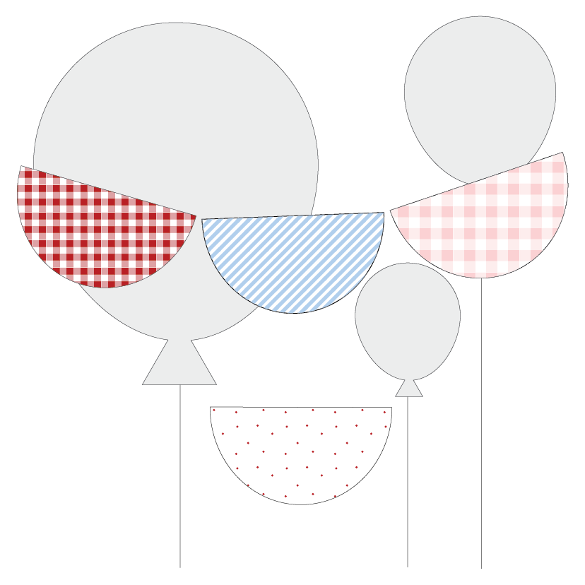 Scalloped Bunting in red and pink gingham to suit our Cherry On Top range.