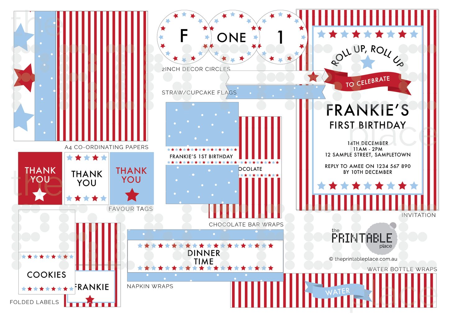 Circus Themed Printable Party Decor Bindle