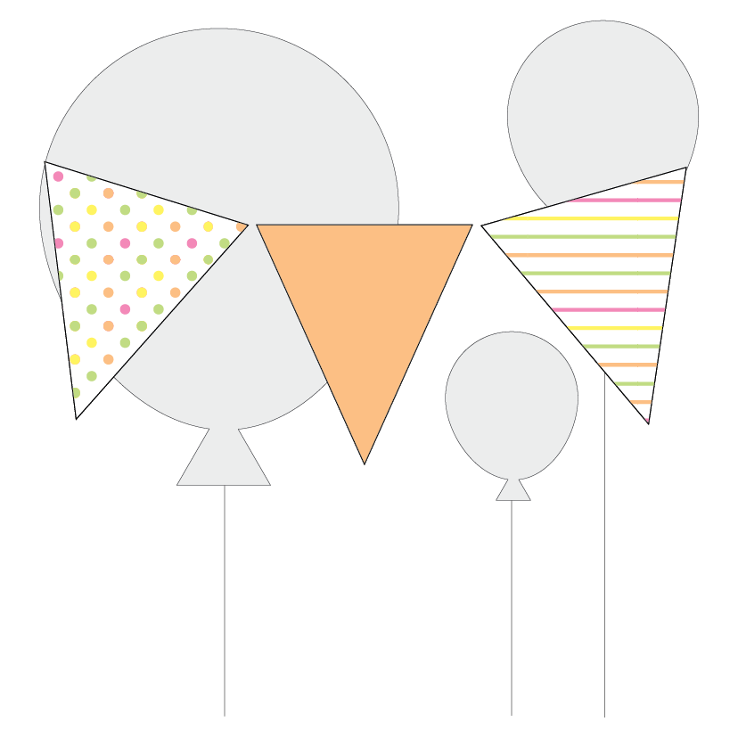 Citrus Bright bunting flag - The Printable Place