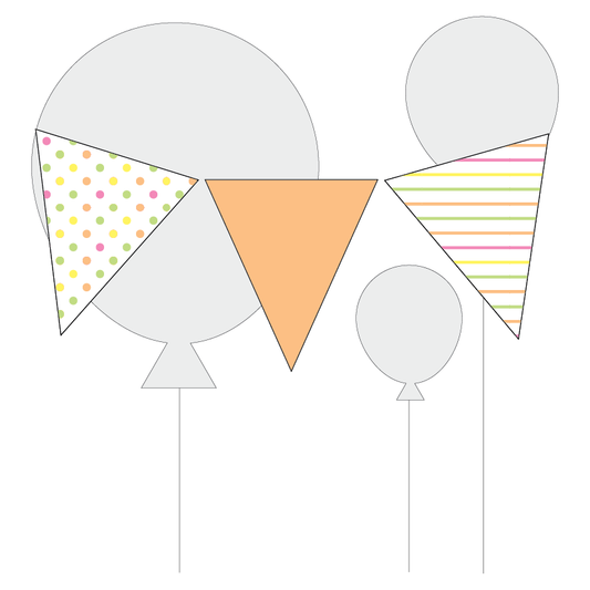 Citrus Bright bunting flag - The Printable Place