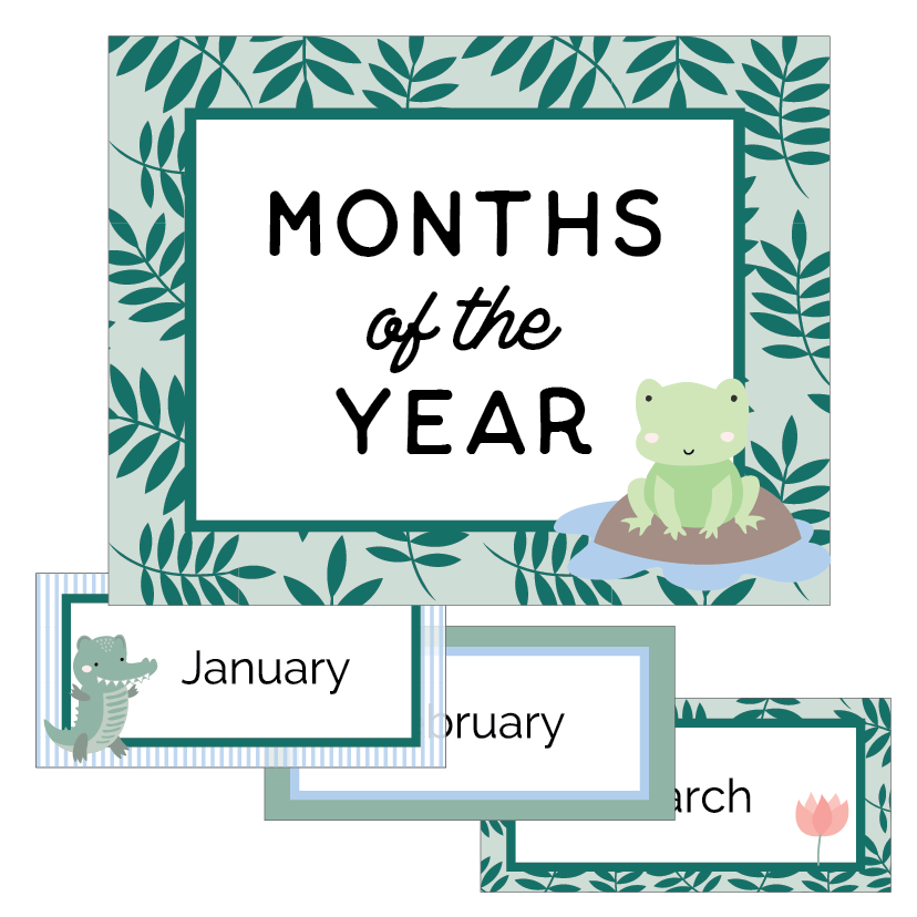 An example of the Months of the year chart in Crocodile Style theme. 