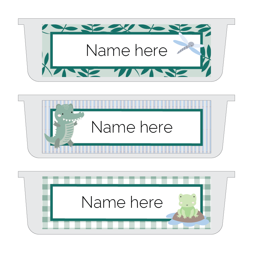 Crocodile theme name plate labels for classroom.