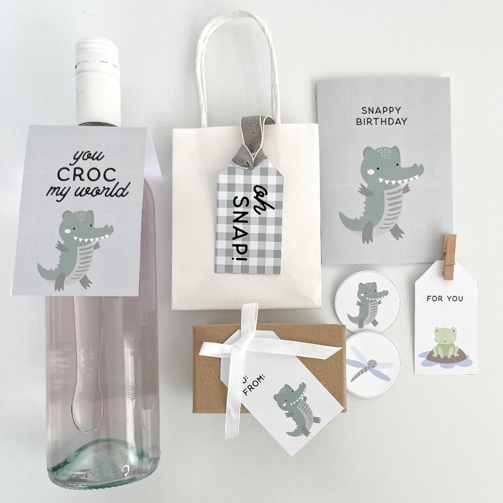 Crocodile themed gifts from the Printable Place