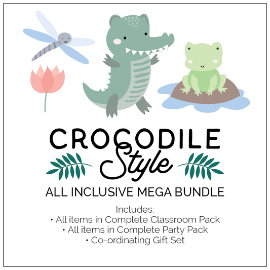 Crocodile theme decoration bundle for classroom and party.