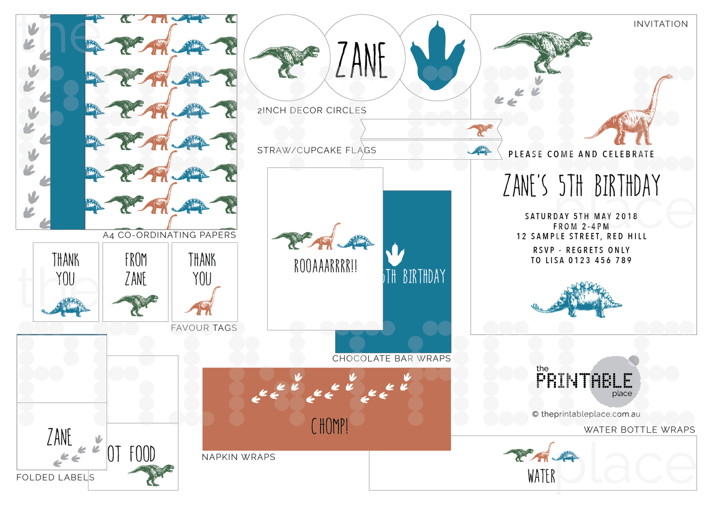 Dinosaur Printable Party Package