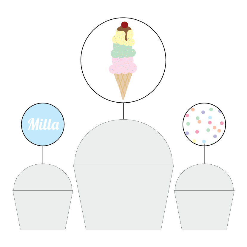 Party Decoration Downloads for Ice Cream party - The Printable Place