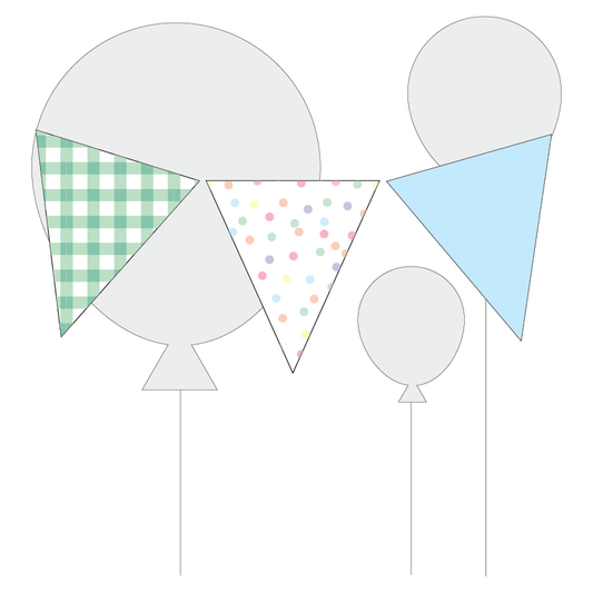 Pastel Ice Cream Bunting template - The Printable Place