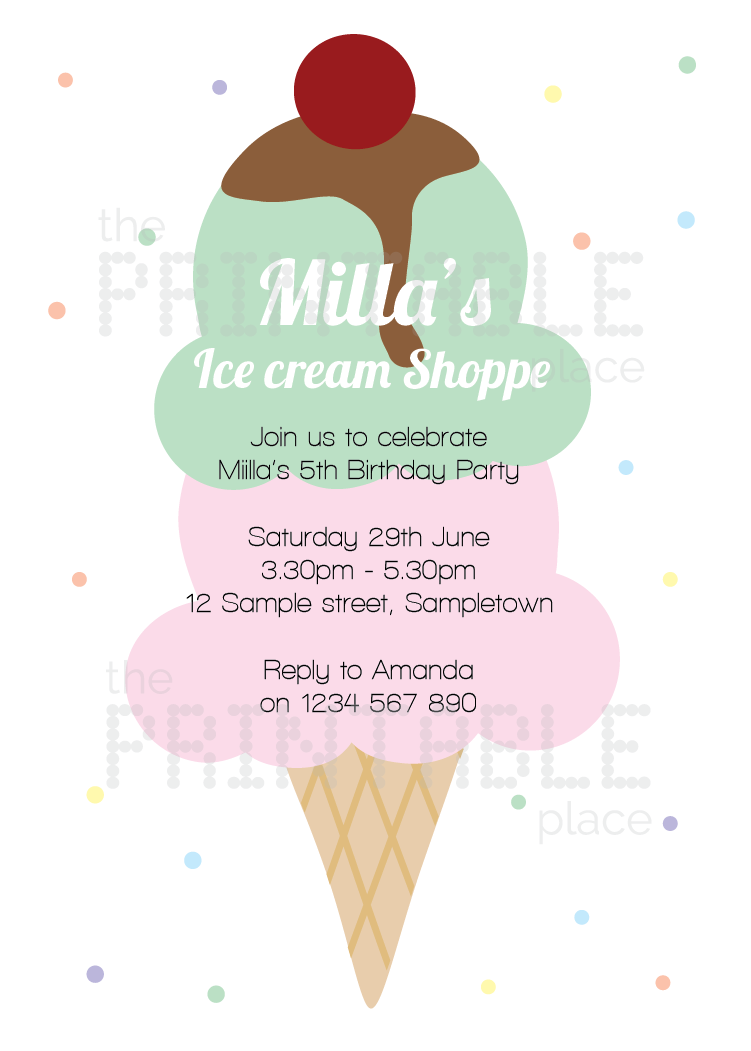 Ice Cream Party Printable Invitation-the-printable-place.myshopify.com-Invitation