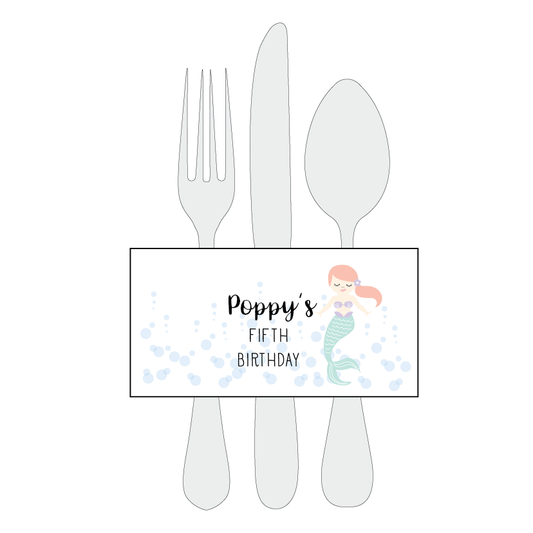 Mermaidia Cutlery and Napkin Wraps