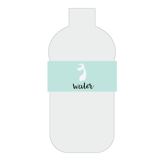 Mermaid water bottle label - The Printable Place