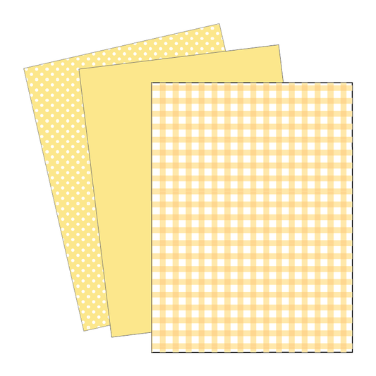 Yellow paper downloads for party and craft from The Printable Place