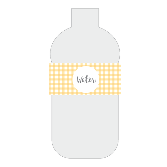 Sunshine Yellow water bottle wraps for party - The Printable Place