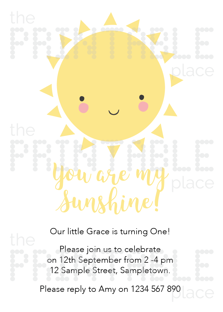 Sunshine Days | Party Invitation | Summer Theme